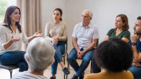 Moradores conversam sobre candidatura de síndico no condomínio