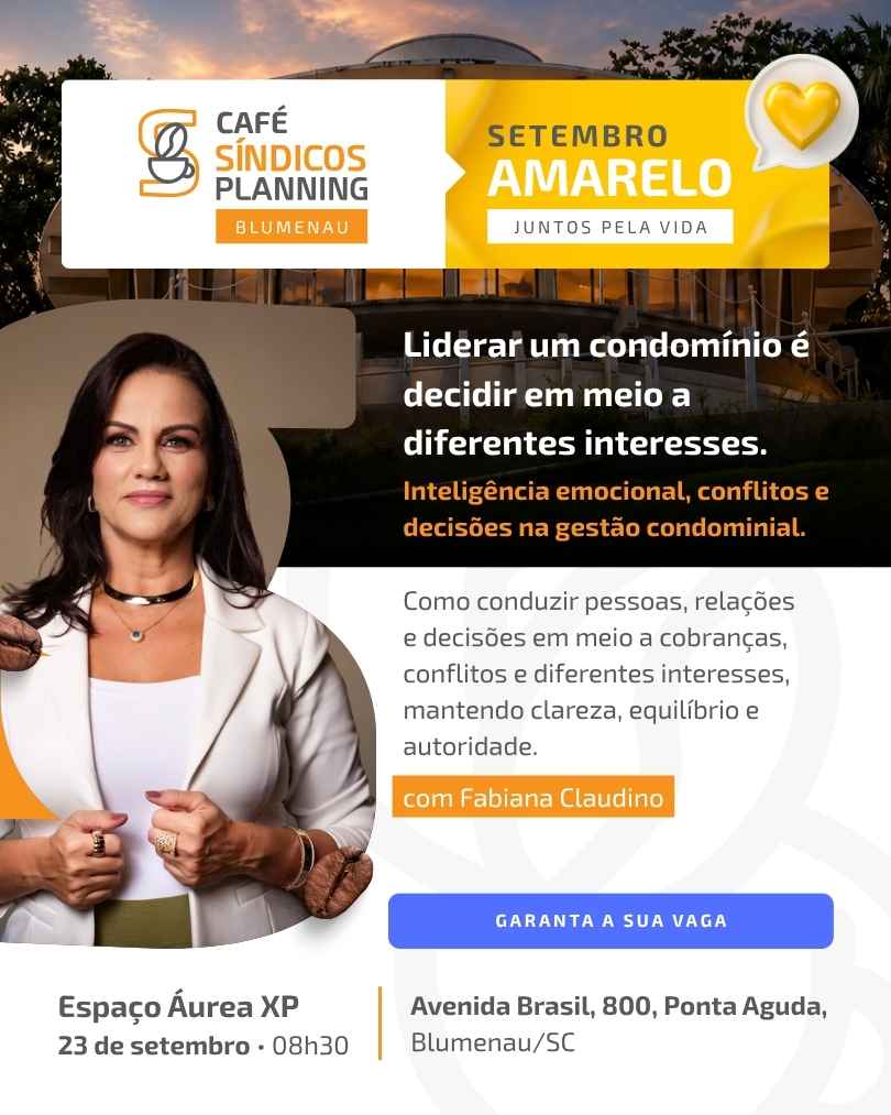 Fabiana Claudino — Café Síndicos Planning Blumenau