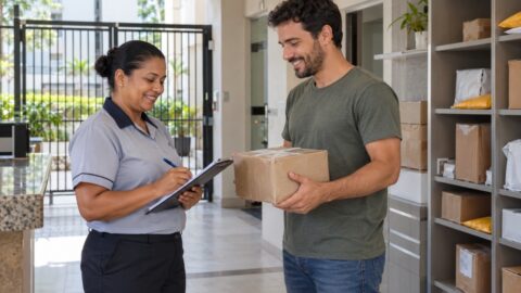 Encomendas na portaria: recebimento, armazenamento e entrega controlados